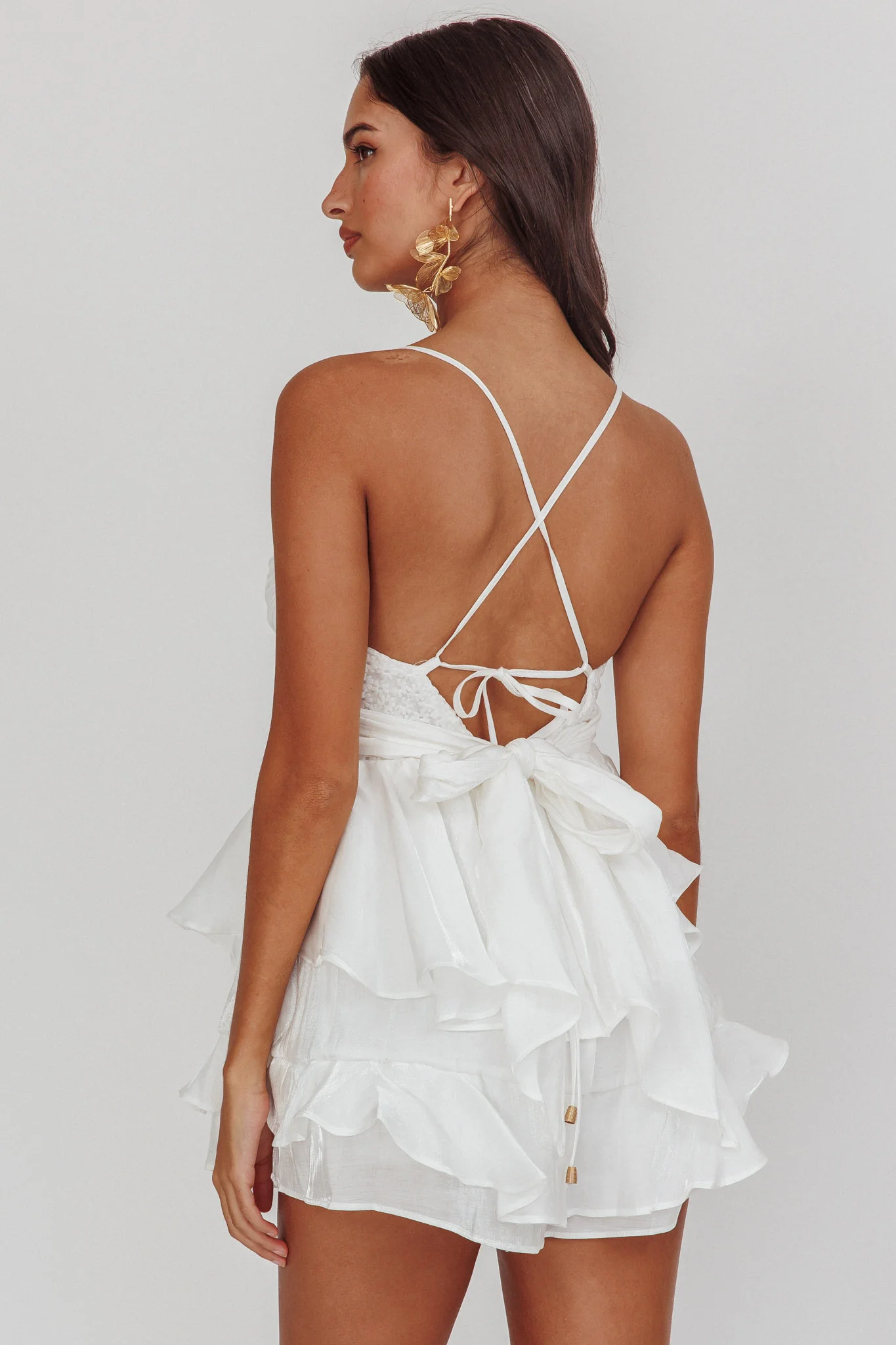 Summer Dream Tiered Ruffle Romper Off White - Image 3