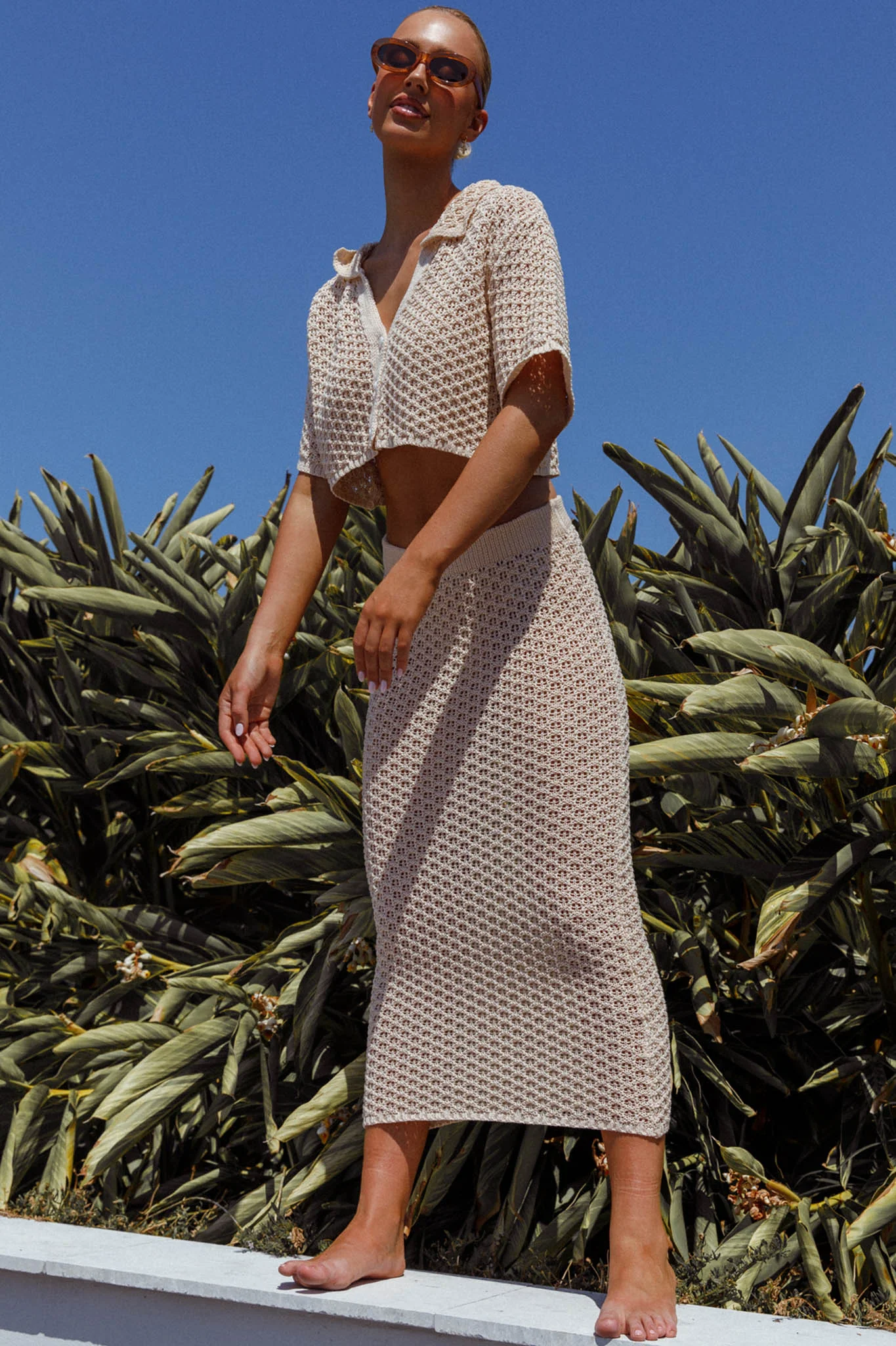 Summer Sunset Crochet Top Oat - Image 9