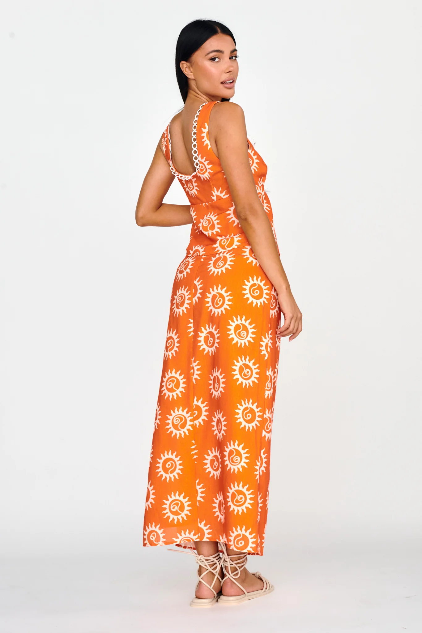 Sun Days Midi Skirt Sun Orange - Image 2