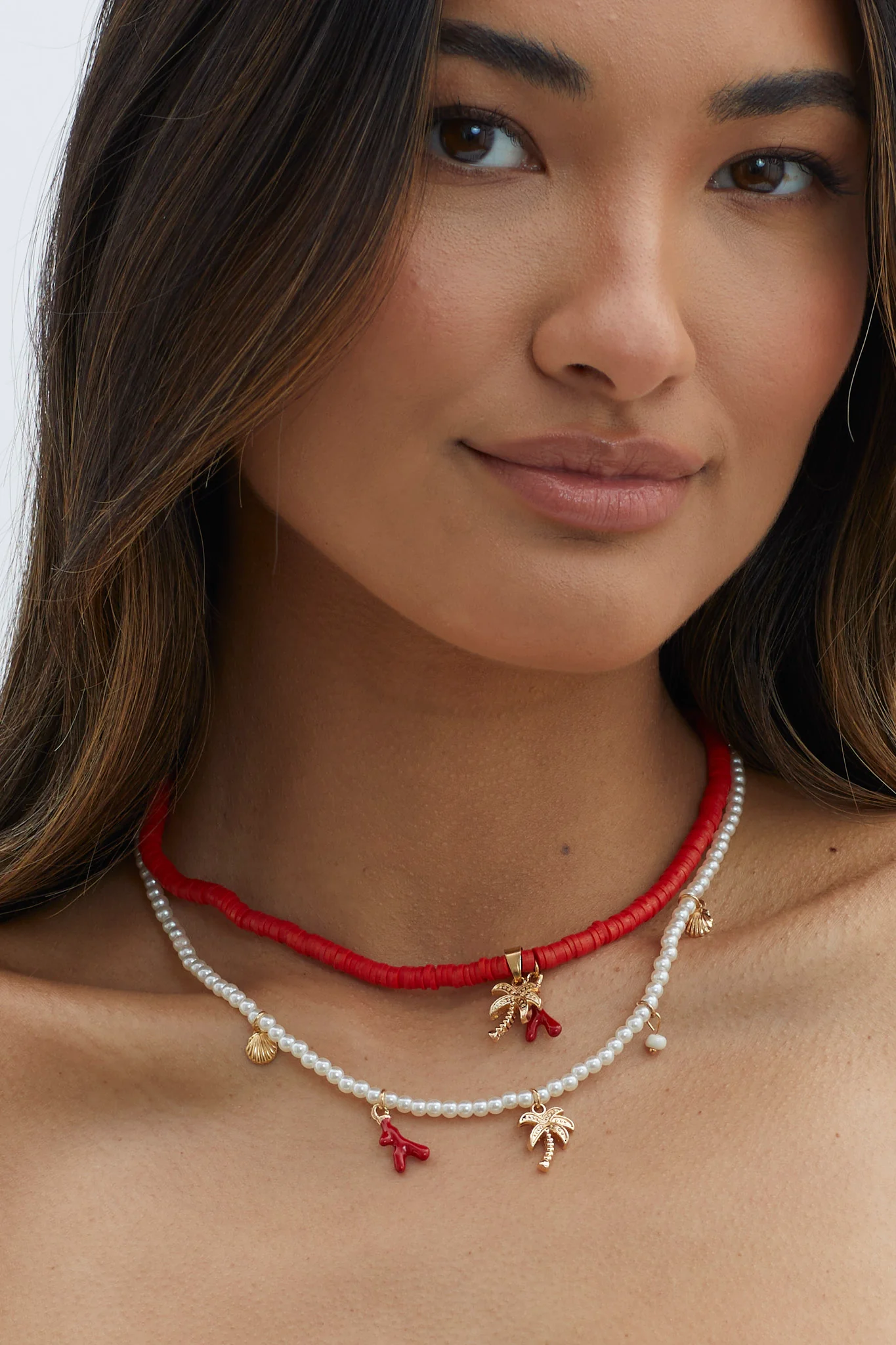 Tahiti Sunset Pearl Beach Necklace Gold - Image 3