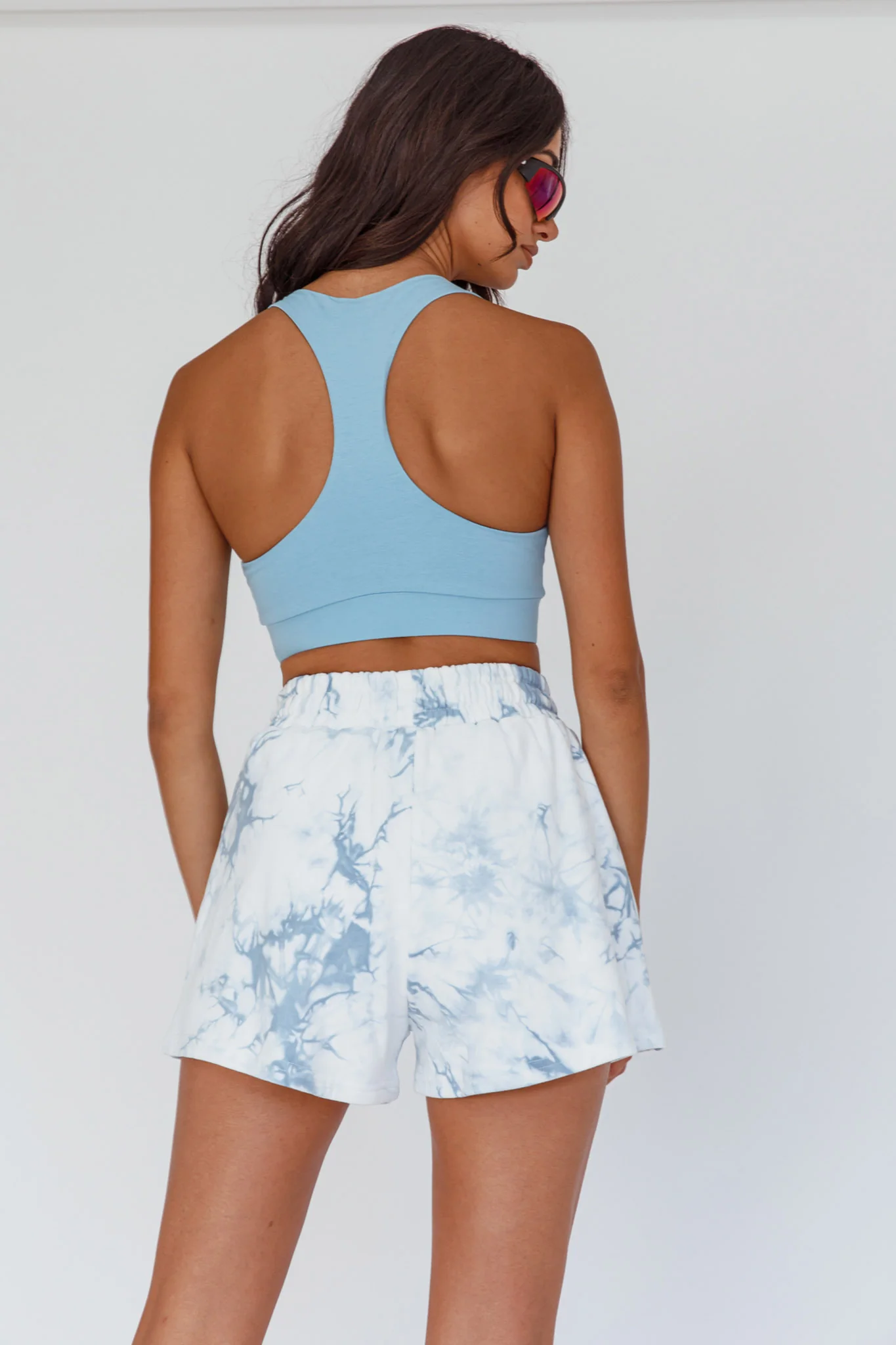 Tahlee Pocket Shorts Tie-Dye Grey - Image 2