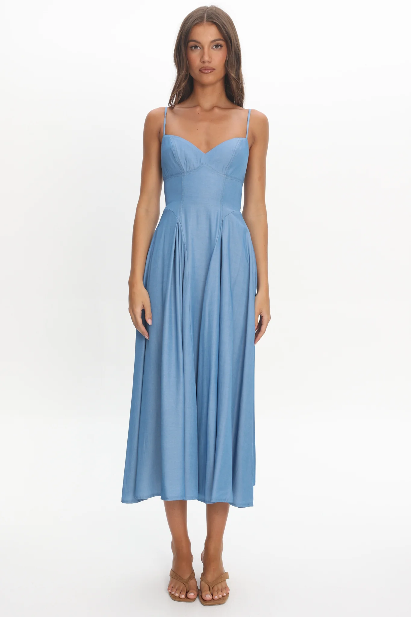 Take It All Cami Strap Midi Dress Light Blue - Image 3