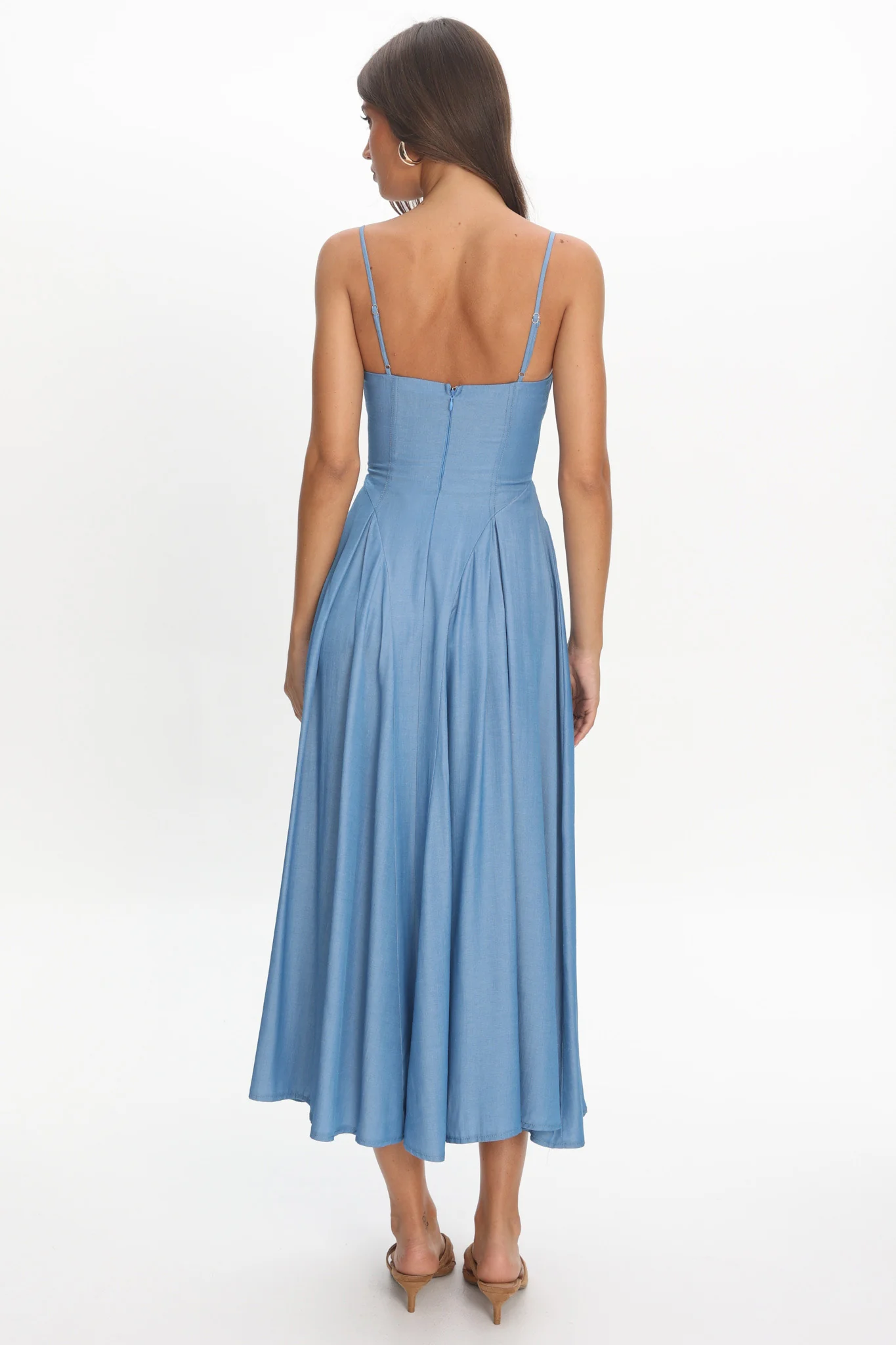 Take It All Cami Strap Midi Dress Light Blue - Image 4