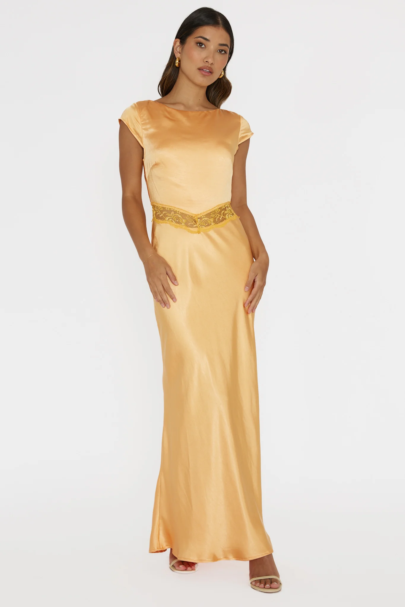 Taken Heart Lace Trim Tied Back Dress Mango - Image 5