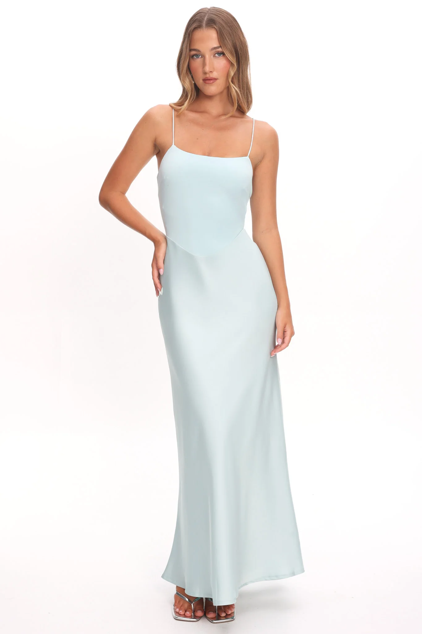 Talk To Me Cami Strap Maxi Dress Mint - Image 5