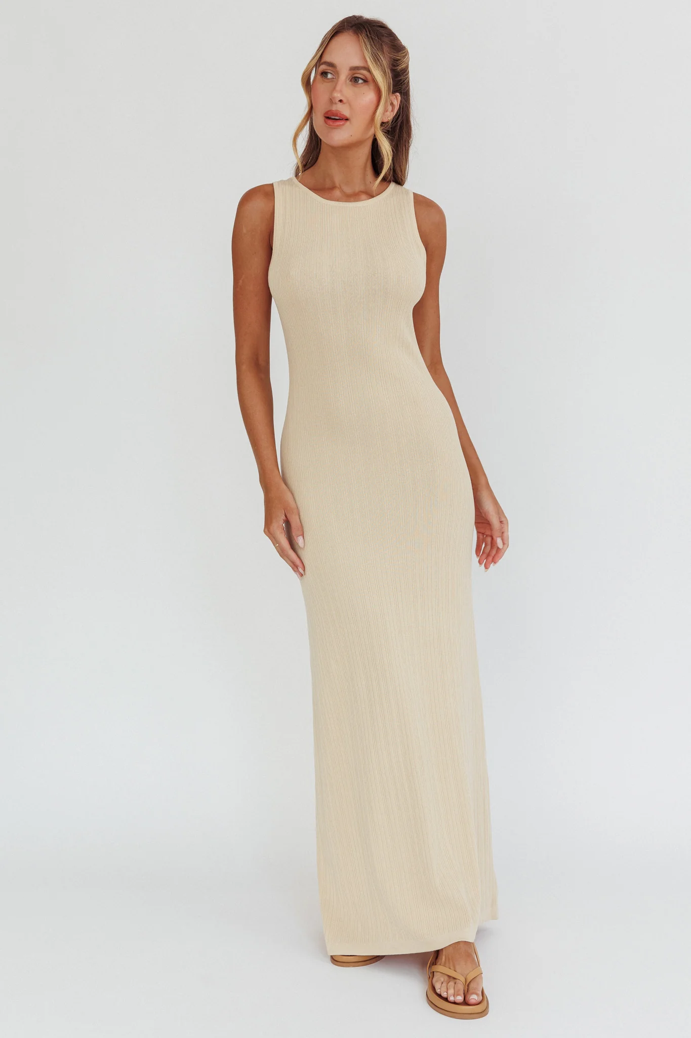 Tarli Low Back Maxi Dress Butter - Image 3
