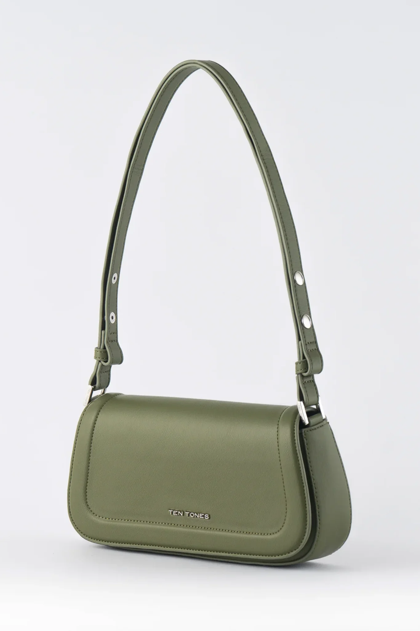 TEN TONES Bruno Baguette Bag Olive - Image 3
