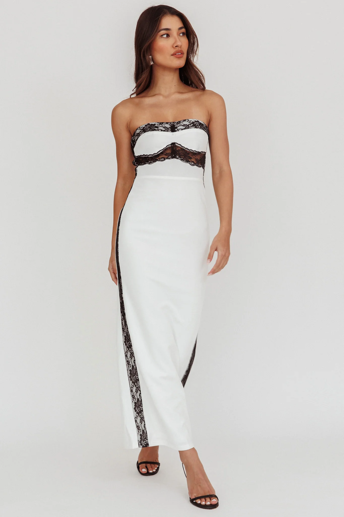 Tenika Strapless Bodycon Maxi Dress White - Image 6