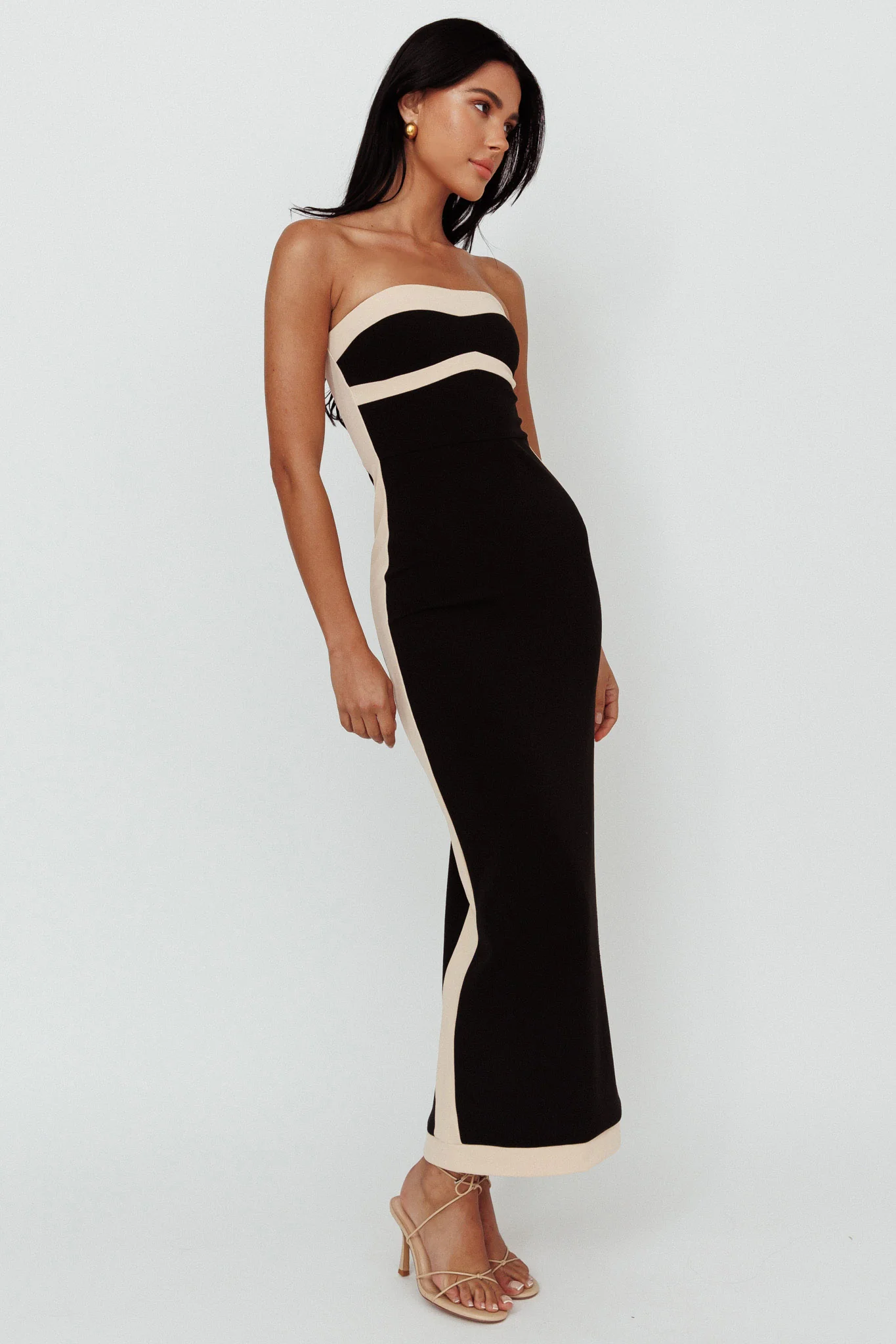 Tenika Strapless Bodycon Maxi Dress Black - Image 5