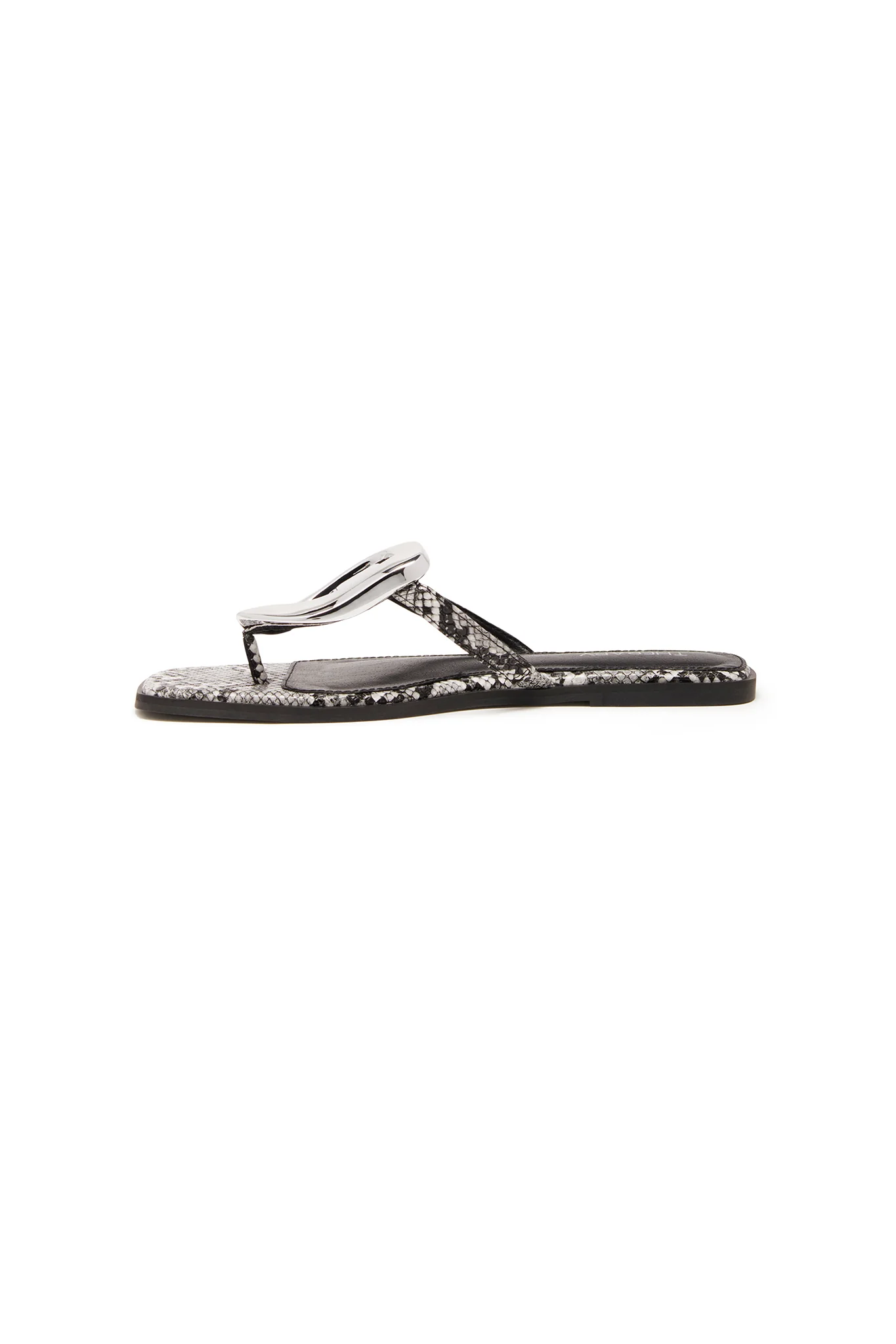 THERAPY Guild Thong Sandal Black White Snake - Image 3