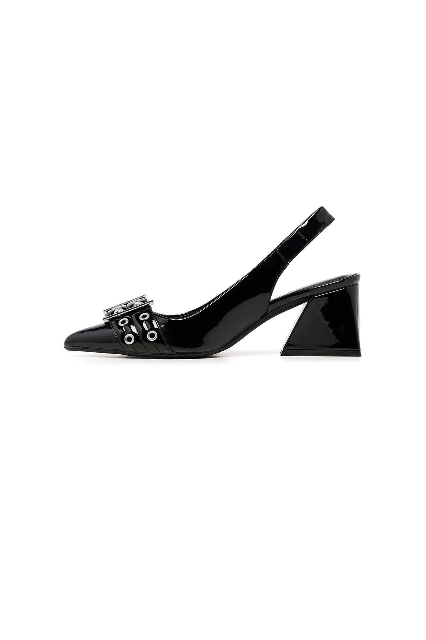 THERAPY Slay Slingback Pump Black Patent - Image 2