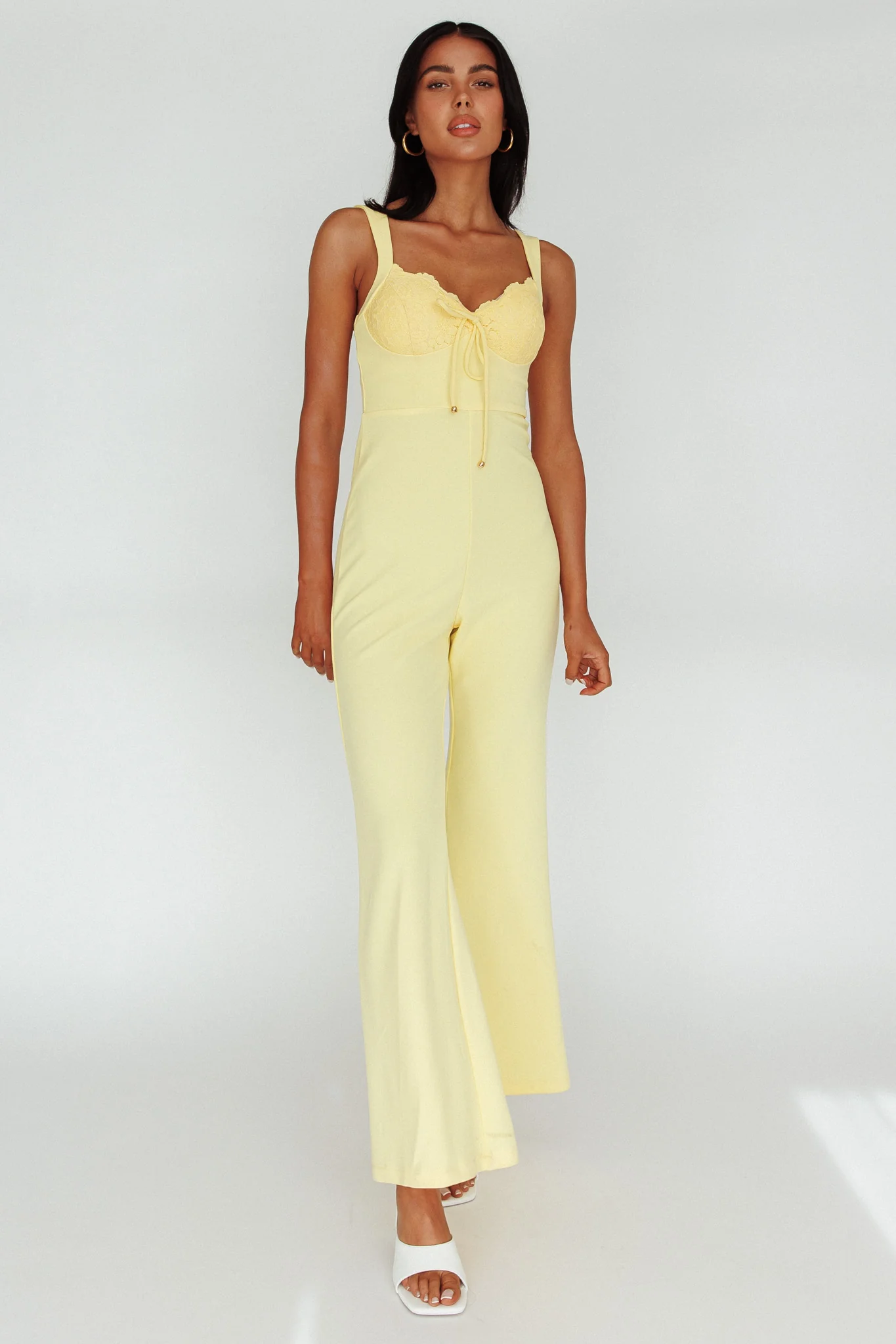 Ti Amo Lace Bust Jumpsuit Yellow - Image 3