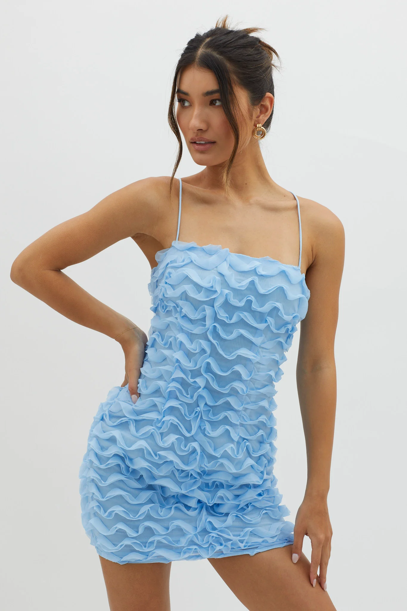 Tizzy Embellished Mini Dress Blue - Image 5
