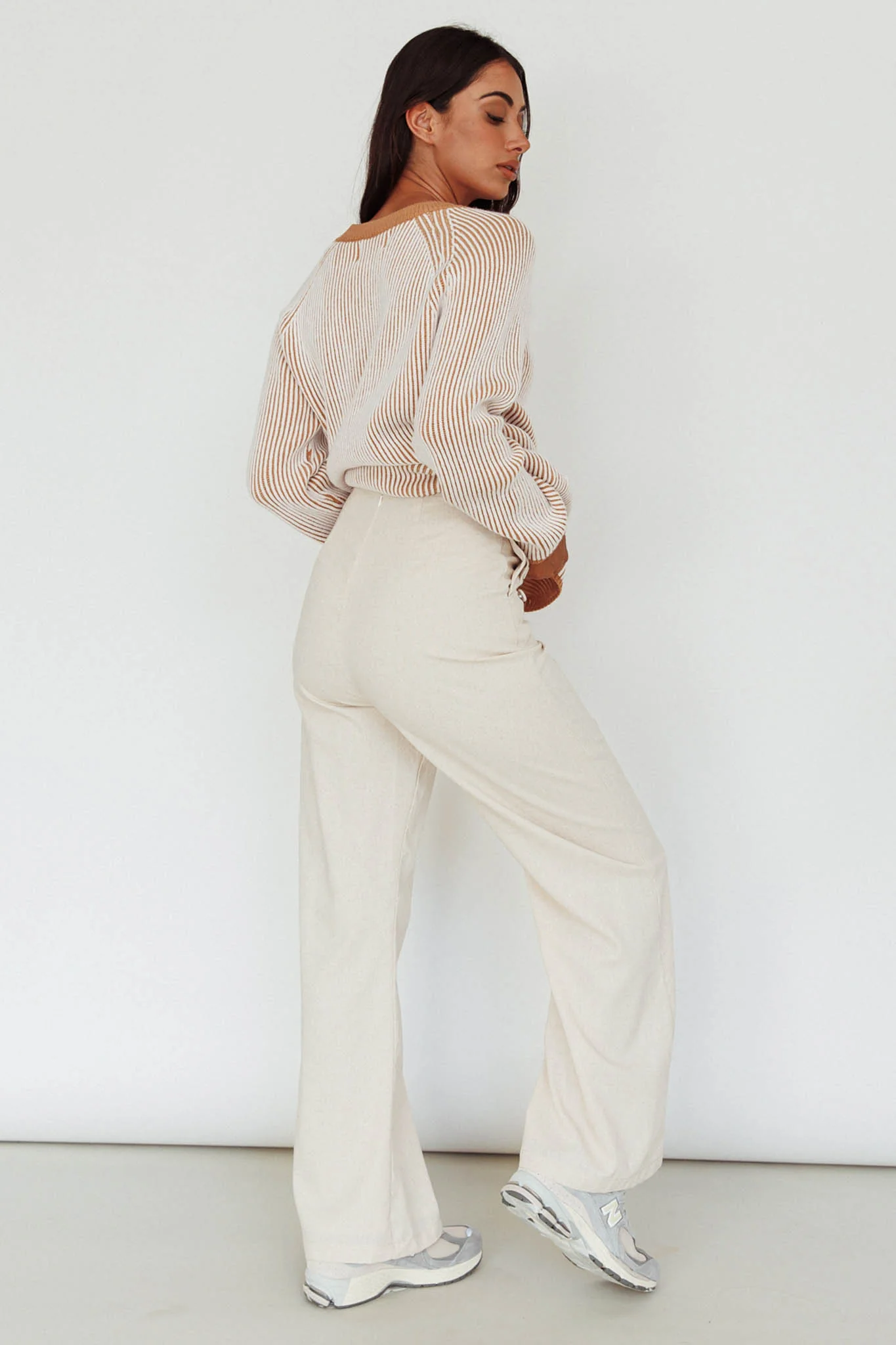 Trafalgur Ribbed Knit Sweater Camel - Image 2