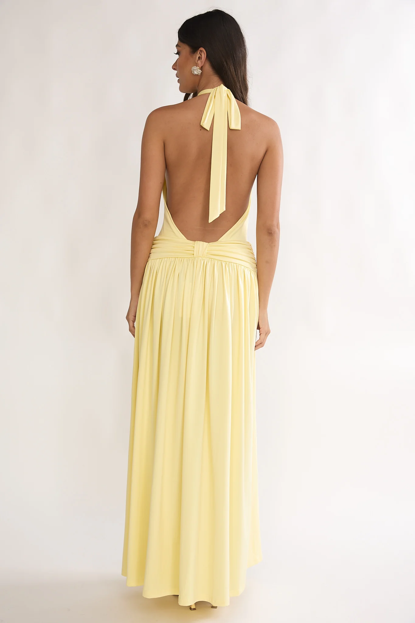 Trouville Backless Halter Maxi Dress Sunflower - Image 2