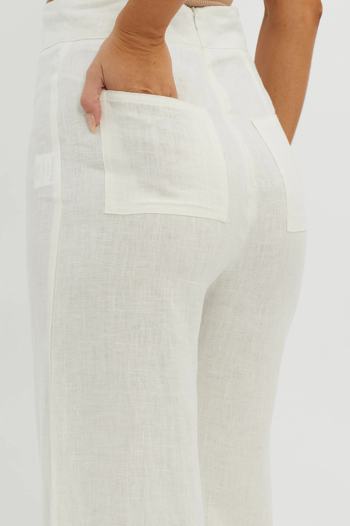 Wanda Wide Leg Pants White - Image 4