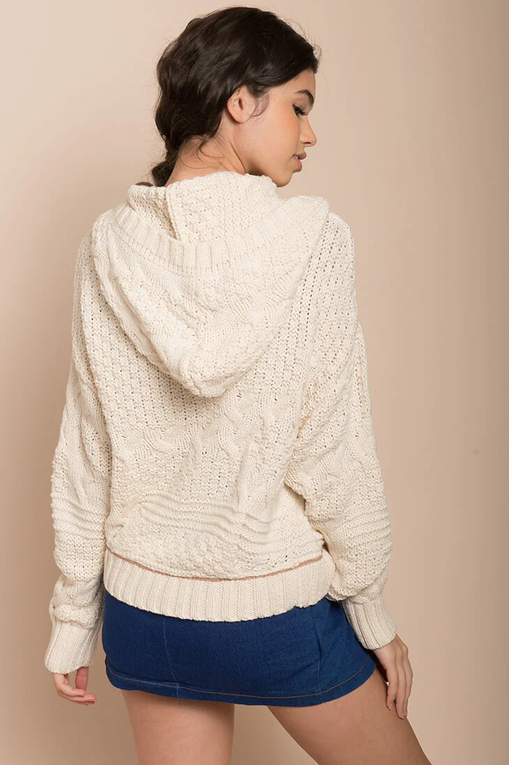 Willow Wool Knit Sweater Ivory - Image 4