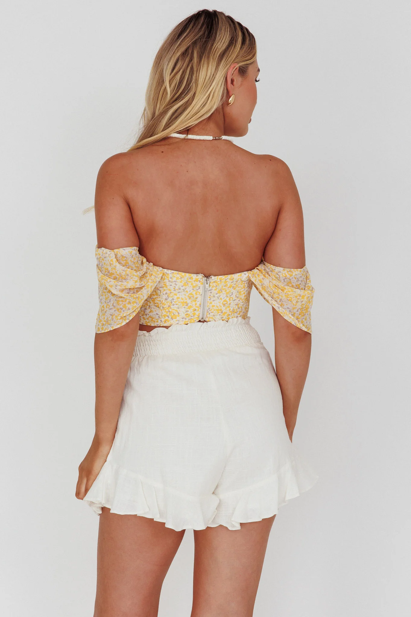 You Got It Tied Ruffle Skort White - Image 2