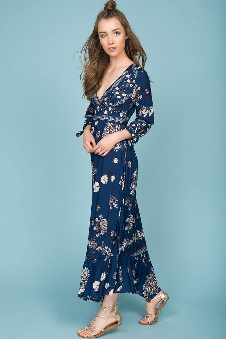 Zaika Maxi Dress Navy - Image 5
